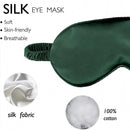 Pure Soft Silk Eyeshade Blindfold Sleep Eye Mask Cover Light Shade Travel Relax - Mercerizing Blue