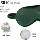Pure Soft Silk Eyeshade Blindfold Sleep Eye Mask Cover Light Shade Travel Relax - Quietly Elegant Green
