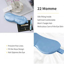 Pure Soft Silk Eyeshade Blindfold Sleep Eye Mask Cover Light Shade Travel Relax - Apricot