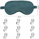 Pure Soft Silk Eyeshade Blindfold Sleep Eye Mask Cover Light Shade Travel Relax - Silver