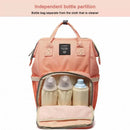 Luxury Multifunctional Diaper Nappy Backpack Maternity Mummy Changing Bag - Tangerine Pink