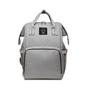 Luxury Multifunctional Diaper Nappy Backpack Maternity Mummy Changing Bag - Light Gray