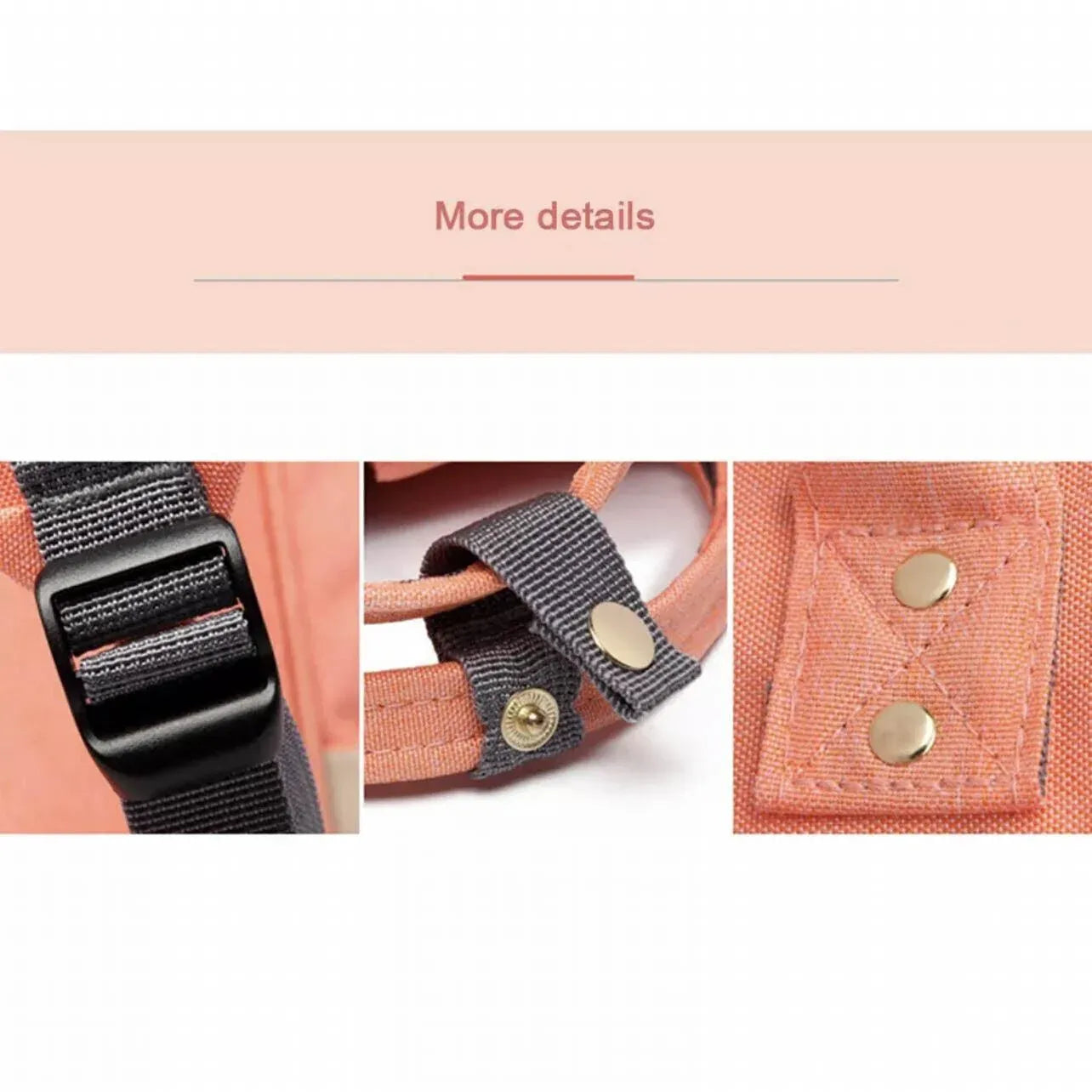 Luxury Multifunctional Diaper Nappy Backpack Maternity Mummy Changing Bag - Light Gray