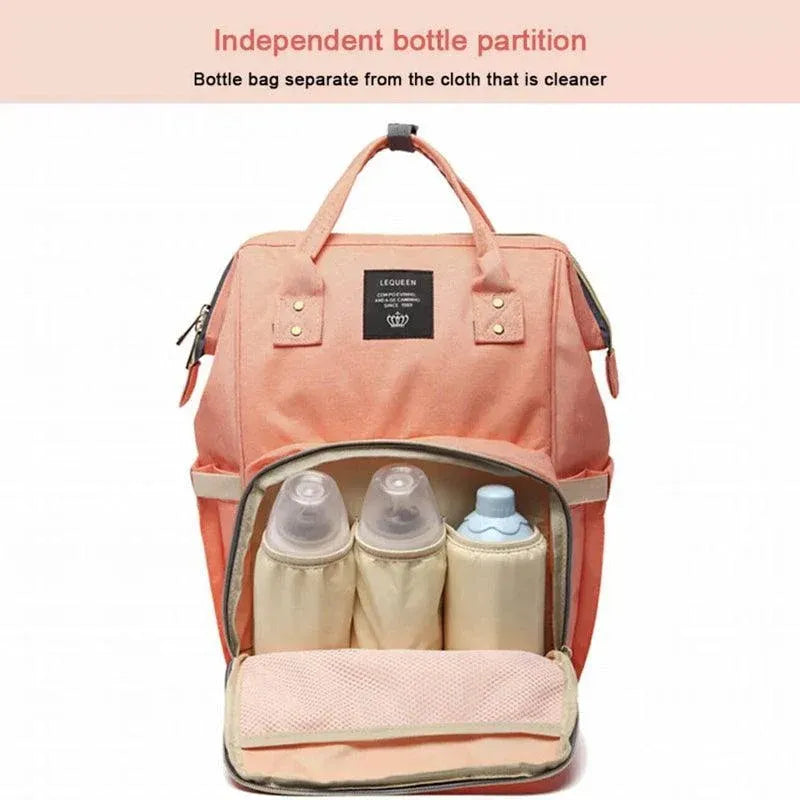 Luxury Multifunctional Diaper Nappy Backpack Maternity Mummy Changing Bag - Light Gray