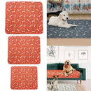 Orange Washable Pet Dog Cat Training Pee Pads Cushion Bed Absorbent Mat - 80X90cm