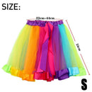 Adult Girl Rainbow Tutu Skirt Princess Dressup Party Costume Ballet Dancewear - L