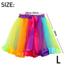Adult Girl Rainbow Tutu Skirt Princess Dressup Party Costume Ballet Dancewear - L