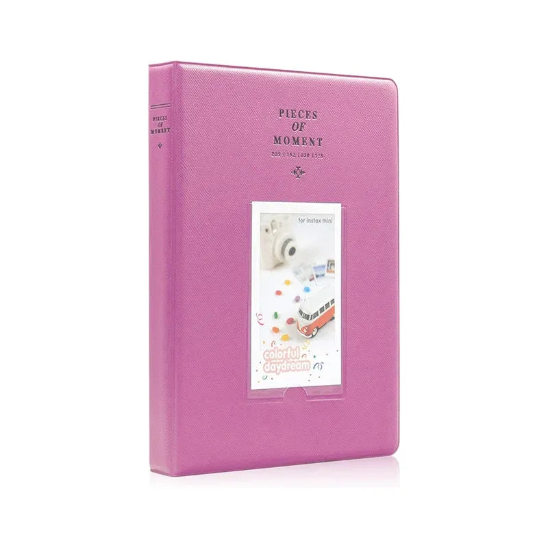 128 Pockets Album Case Storage For Polaroid Photo FujiFilm Camera Film - Lake Blue