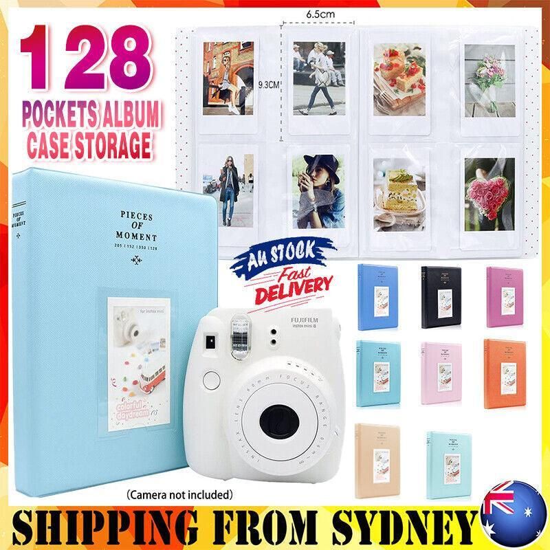 128 Pockets Album Case Storage For Polaroid Photo FujiFilm Camera Film - Royal Blue