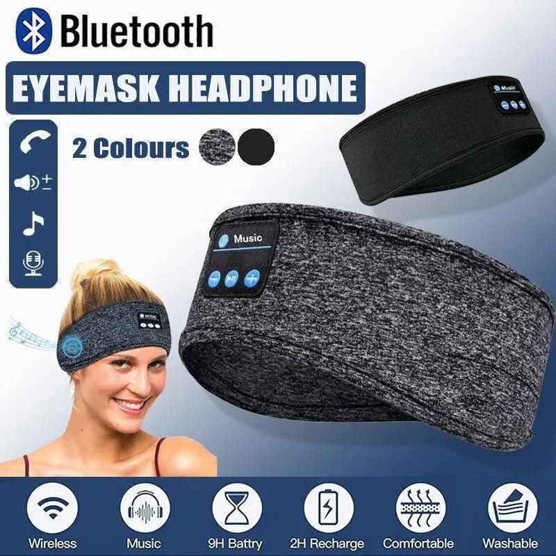 Wireless Bluetooth Eye Mask Headphones Sleep Headband for Relaxation and Meditation - Grey