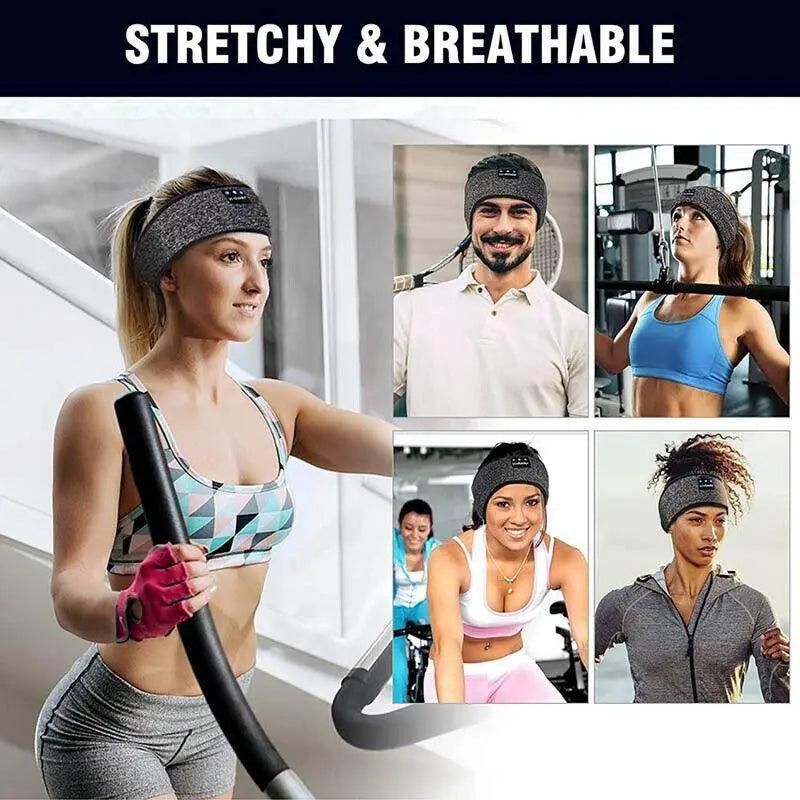 Wireless Bluetooth Eye Mask Headphones Sleep Headband for Relaxation and Meditation - Grey