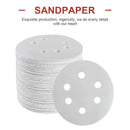 100x 123mm 6/8-Hole Sanding Discs Hook Loop Orbital Sander Pads 80 120 240 Grit - 80 Grits（6-Hole）