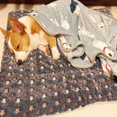 L Size Puppy Dog Cat Cushion Mattress Blanket Bed Soft Warm Pad Winter Kennel House - Brown Footprint