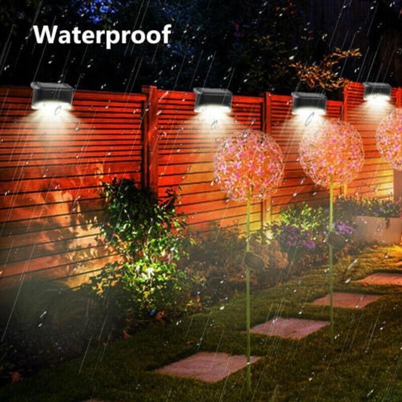 Solar Led Deck Lights Path Garden Patio Pathway Stairs Step Fence Lamp Outdoor - 4PCS