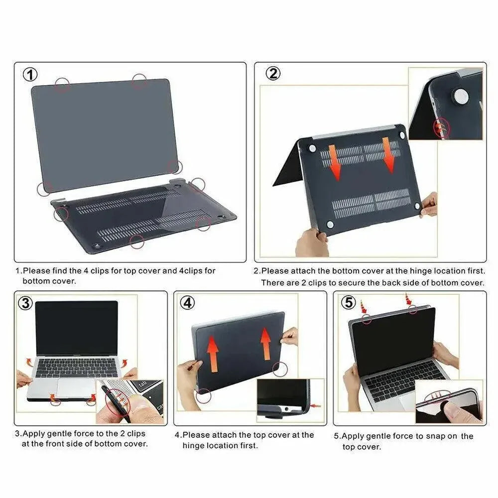 Frosted Transparent Case with Keyboard Cover for MacBook 13 to 16 Inch - Mackbook 16 Pro (A2141)