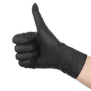 Thick Black Nitrile Gloves Industrial Mechanic Tattoo Tradie Rubber Protection - XL