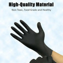 Thick Black Nitrile Gloves Industrial Mechanic Tattoo Tradie Rubber Protection - XL