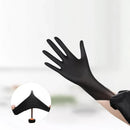 Thick Black Nitrile Gloves Industrial Mechanic Tattoo Tradie Rubber Protection - XL