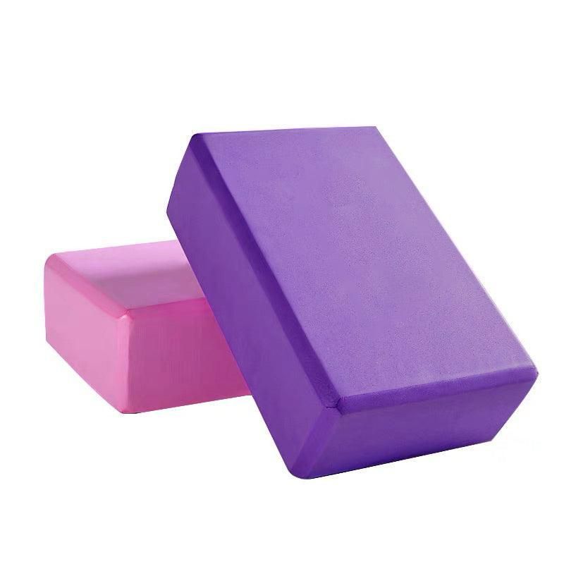 2PCS Yoga Blocks Foam Brick Fitness Exercise Stretch Gym Pilates Tool - Purple