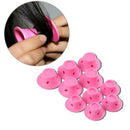 10Pcs DIY Magic Silicone Hair Curlers No-Heat Soft Rollers - Blue