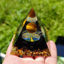 Amethyst Crystal Sphere Orgonite Pyramidamp Obsidians - Purple(50mmx50mm)
