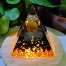 Amethyst Crystal Sphere Orgonite Pyramidamp Obsidians - Purple Blue(60mmx60mm)