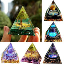 Amethyst Crystal Sphere Orgonite Pyramidamp Obsidians - Purple Blue(60mmx60mm)