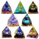 Amethyst Crystal Sphere Orgonite Pyramidamp Obsidians - Black Blue(60mmx60mm)