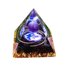 Amethyst Crystal Sphere Orgonite Pyramidamp Obsidians - Black Purple(60mmx60mm)
