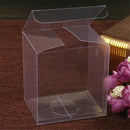 50 PVC Clear Transparent Macaron Square Cube Boxes For Wedding Favour Gift Candy - 60x60x60MM