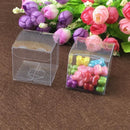 50 PVC Clear Transparent Macaron Square Cube Boxes For Wedding Favour Gift Candy - 60x60x60MM