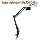 Clamp Long Arm Tablet Phone Holder Adjustable Mount for Bed Desk Use