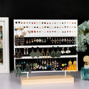 Earring Stand Display Rack 3-Tier Ear Stud Holder Jewelry Organizer 144 Holes - Black