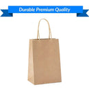50X Kraft Paper Bags Gift Shopping Carry Craft Brown Bag With Handles - L-25.4cmx33cmx12.7cm