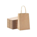 50X Kraft Paper Bags Gift Shopping Carry Craft Brown Bag With Handles - XL-32cmx25cmx11cm