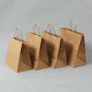 50X Kraft Paper Bags Gift Shopping Carry Craft Brown Bag With Handles - XXL-42cmx31cmx13cm