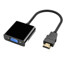 Jasoz 1080P Hdmi Male To Vga Female Video Adapter Cable Converter Chipset - Black