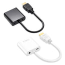 Jasoz 1080P Hdmi Male To Vga Female Video Adapter Cable Converter Chipset - White