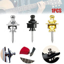 1PC Buttons Straplocks Bass Replacement Strap Locks Electric Acoustic Guitar - Gold
