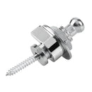 1PC Buttons Straplocks Bass Replacement Strap Locks Electric Acoustic Guitar - Silver