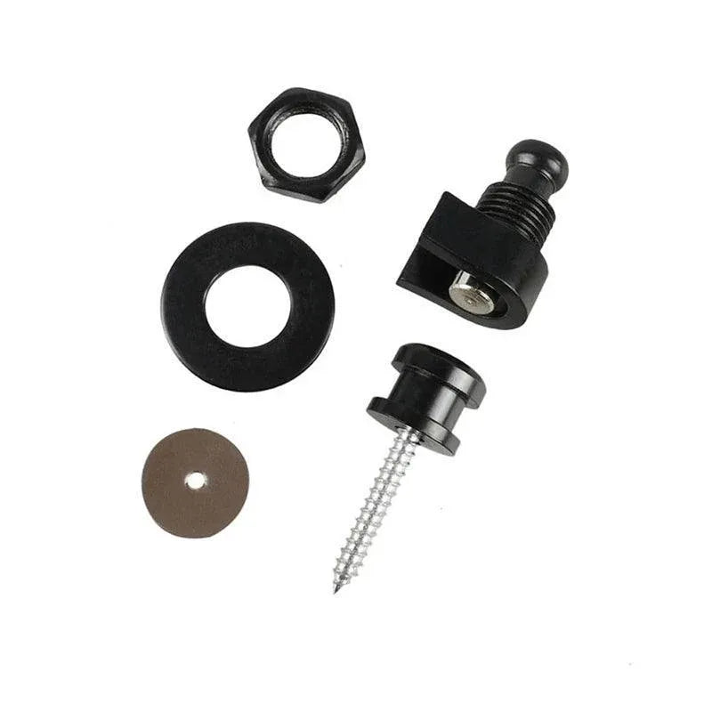1PC Buttons Straplocks Bass Replacement Strap Locks Electric Acoustic Guitar - Silver