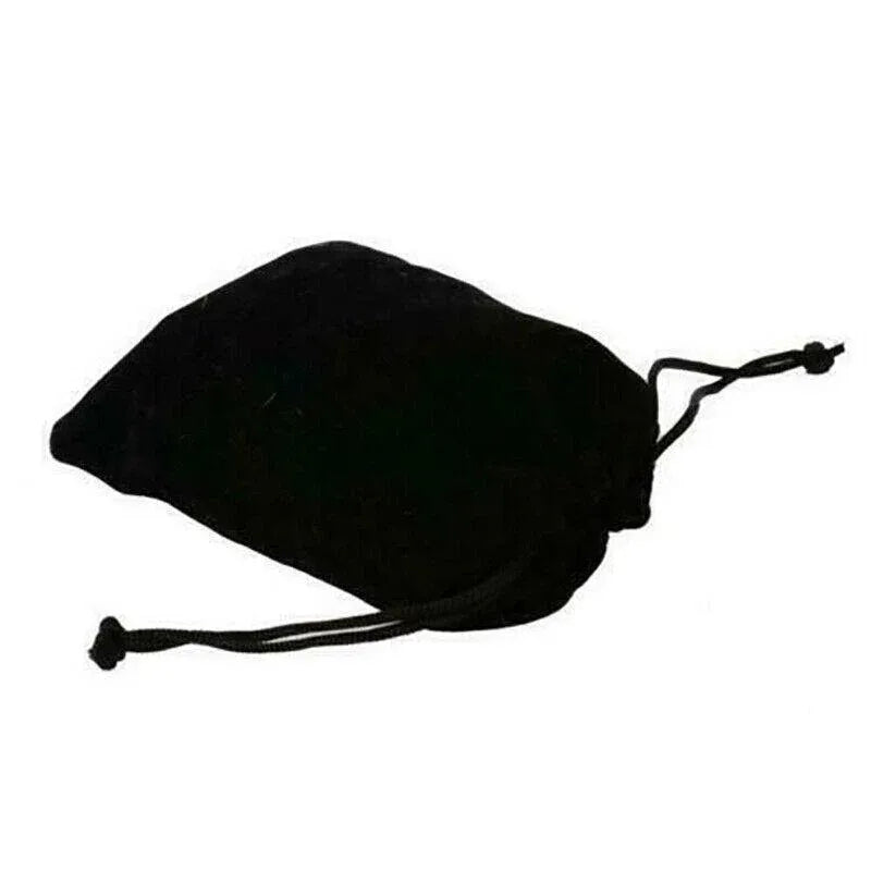 50X Small Velvet Cloth Drawstring Bags Gift Bag Jewelry Ring Pouch Earring Favor 7x9 - Black