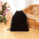 50X Small Velvet Cloth Drawstring Bags Gift Bag Jewelry Ring Pouch Earring Favor 7x9 - Black
