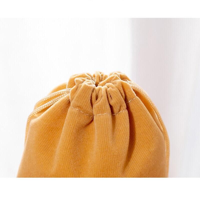 50X Small Velvet Cloth Drawstring Bags Gift Bag Jewelry Ring Pouch Earring Favor 9x12 - Black