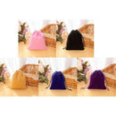 50X Small Velvet Cloth Drawstring Bags Gift Bag Jewelry Ring Pouch Earring Favor 9x12 - Black