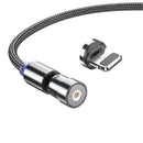 540 Degree Rotating Magnetic Charging Cable USB Data Cord for iPhone 1m 2m 3m - 3m