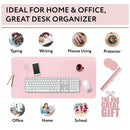Large Leather Gaming Mouse Pad Waterproof Desk Keyboard Mat 120 x 60cm - Grey