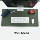 Large Leather Gaming Mouse Pad Waterproof Desk Keyboard Mat 120 x 60cm - Grey
