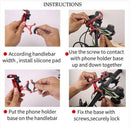 Aluminum Phone Holder Mount for Bicycle Handlebar 360 Degree Rotation Universal Fit - Black