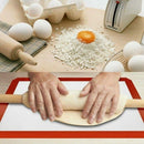 Silicone Baking Mat Non Stick Reusable Sheet for Pastry Dough Cookie Oven Bakeware - Red 4PCS(2*30X21+2*42X29.5CM)